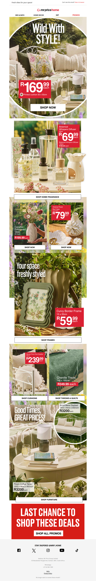 Start the year in style  and shop the latest home looks from R59.99