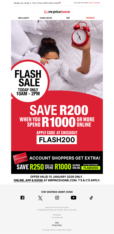 ⚡Limited time only! Don't miss our 2-hour flash sale.⚡