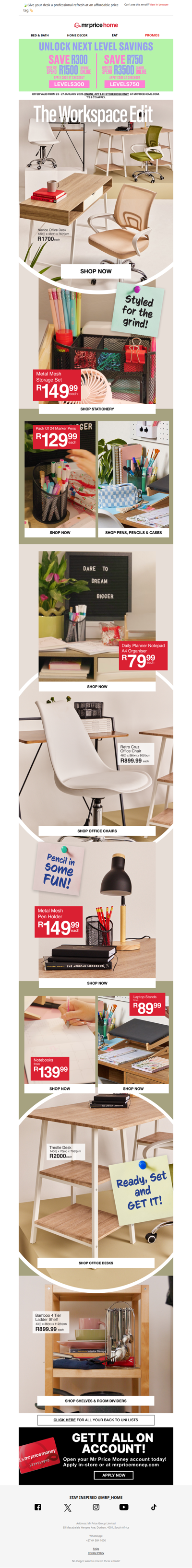 📞 Your desk called… It wants a makeover! Shop stationery must-haves from R79.99💸