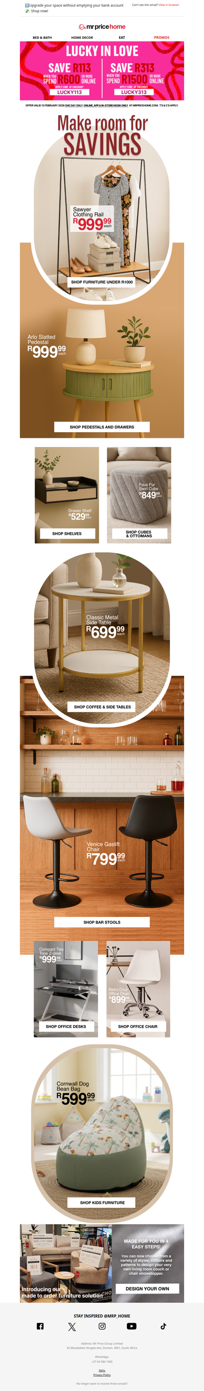 🚨Trend Alert 🚨 Furniture finds under R1000 (big style, small spend)!