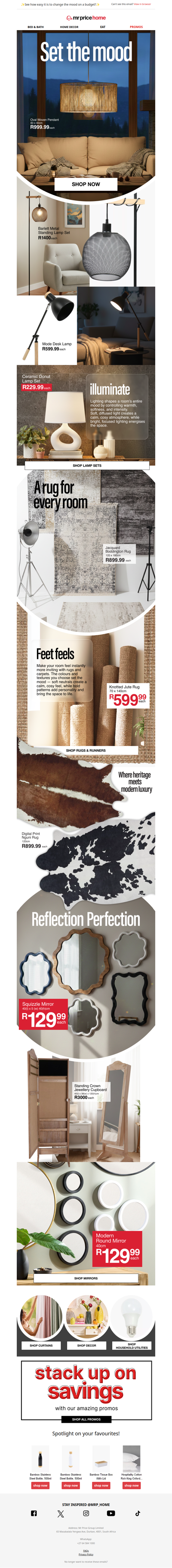 ✨Create the perfect atmosphere from only R129.99!✨