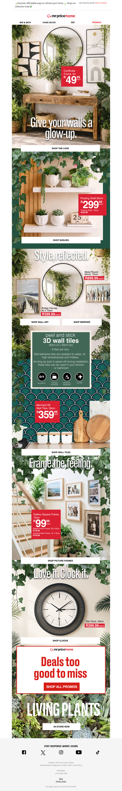 🍃Fresh home finds starting from just R49.99!🏡 Shop now!