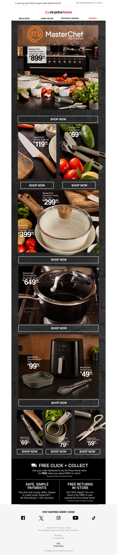 MasterChef Mode: Activated 👨‍🍳✨ Shop now from R49.99!