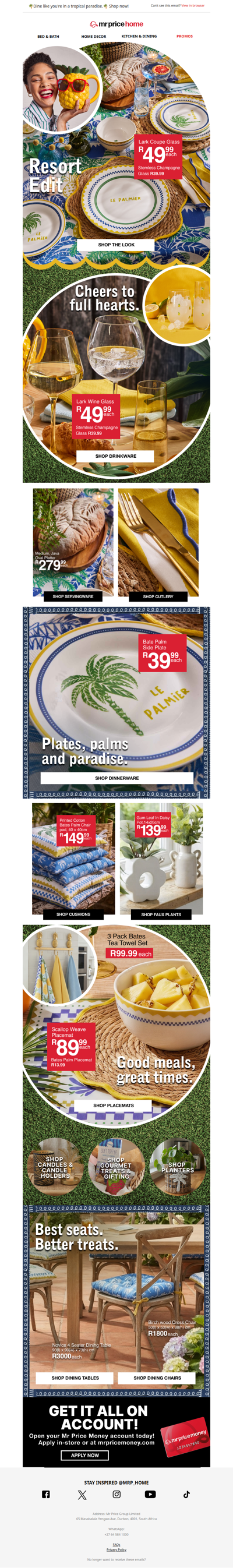 🌴Plates, palms, and paradise! Dine like you're on holiday from R39.99☀️