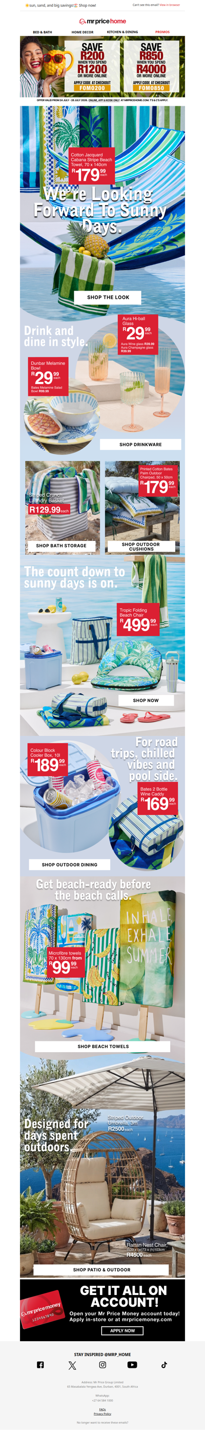 ☀️Catch the Sunshine ☀️Shop some of our beach favourites from R29.99💸