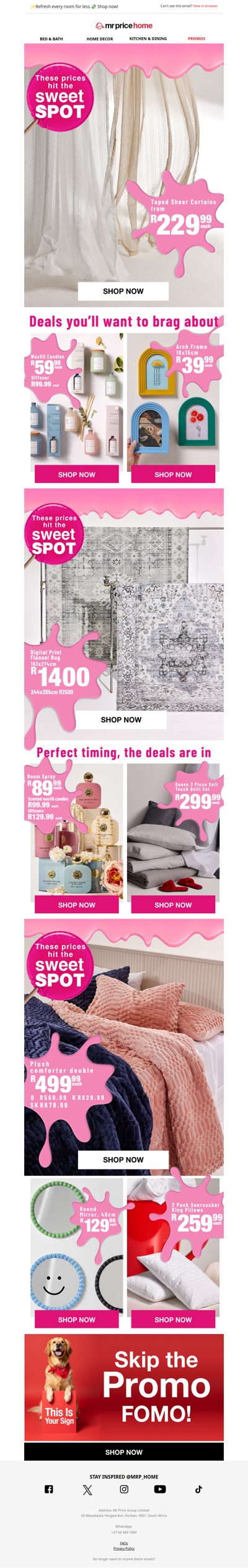 💖Sweet deals on your favourite home essentials from R39.99!🍬