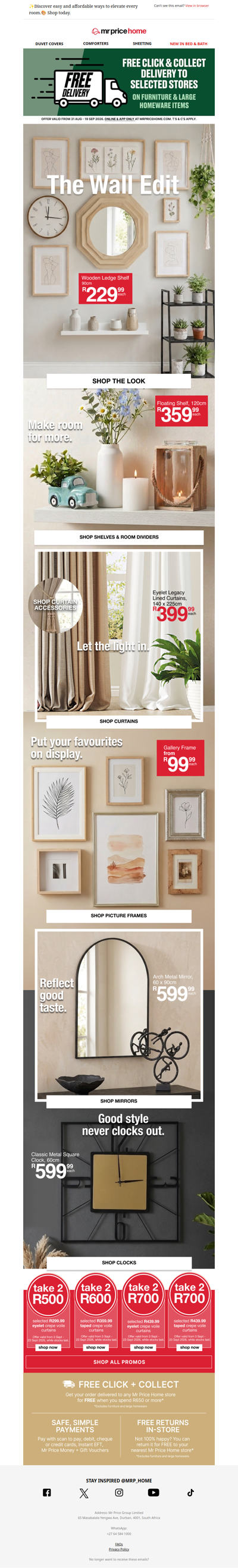 🖼️Turn blank walls into beautiful statements! Add the finishing touch from R99.99💸