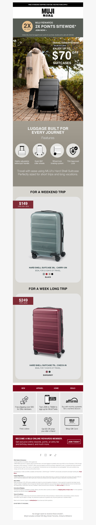 Travel Tuesday: Up to $70 OFF Suitcases Online Only! ✈️