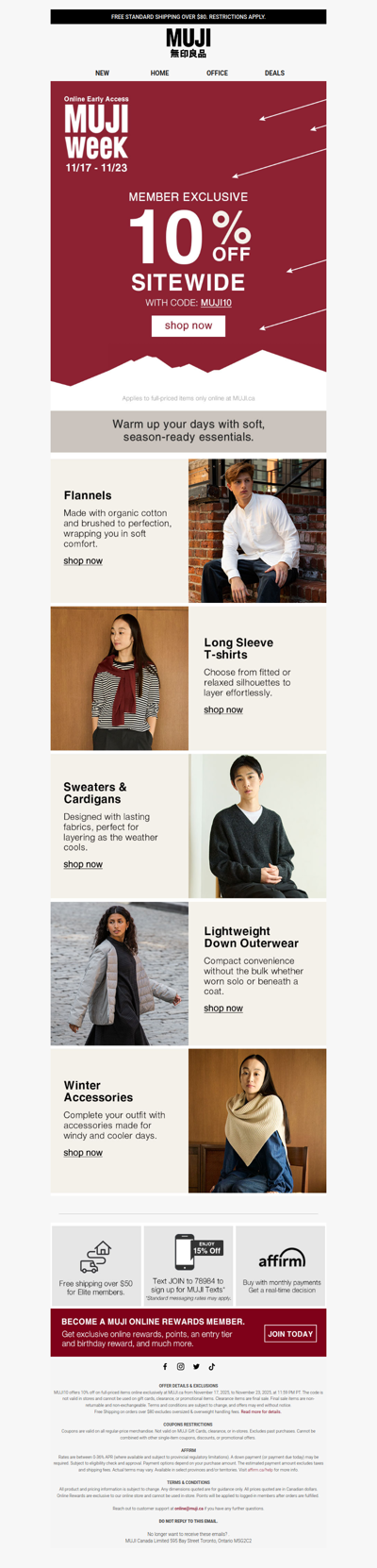 Unlock Early Online Access to MUJI Week! 😍