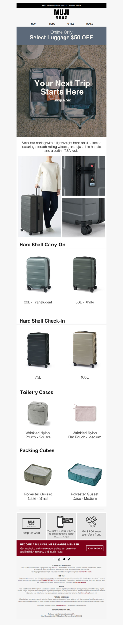 $50 OFF Your Perfect Suitcase: Online Only! 🧳