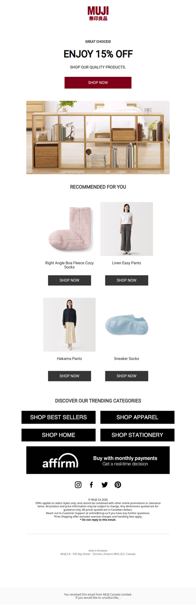 Your Pick, Now 15% Off