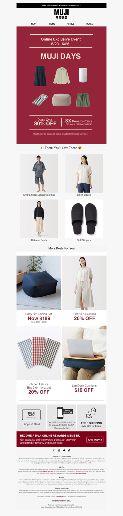 Don't Miss Your MUJI Days Savings! 🛍️