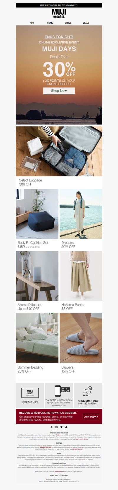 Last Chance for 30% OFF MUJI Days! ⏰