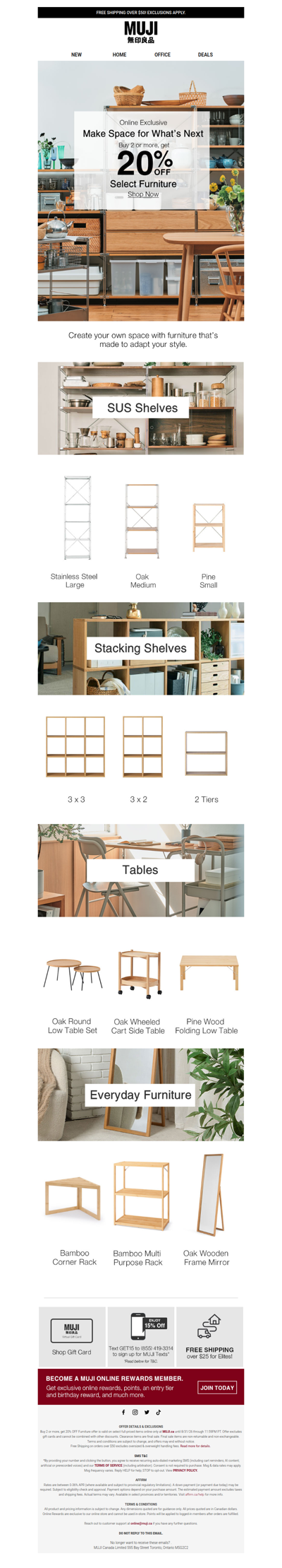 Make Room for 20% OFF Furniture