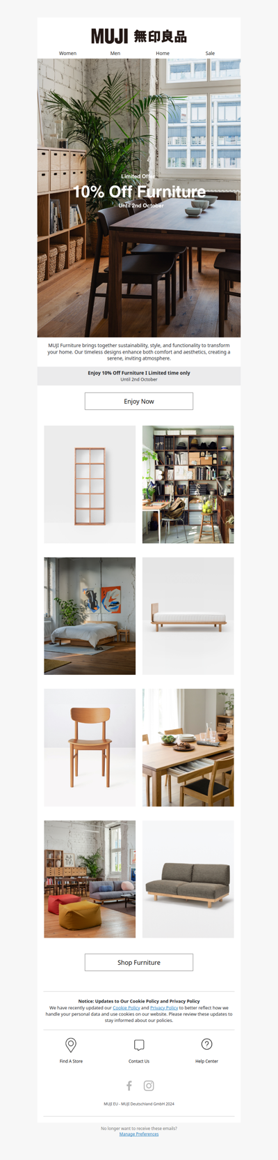 MUJI Furniture collection: timeless comfort