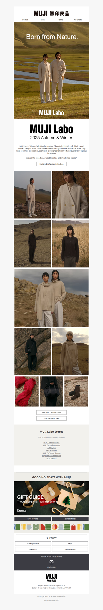 MUJI Labo Winter Collection 2025