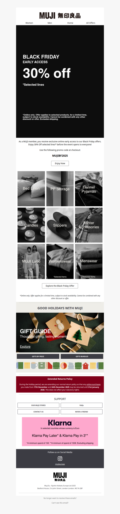 Black Friday Early Access: 30% Off Selected Lines