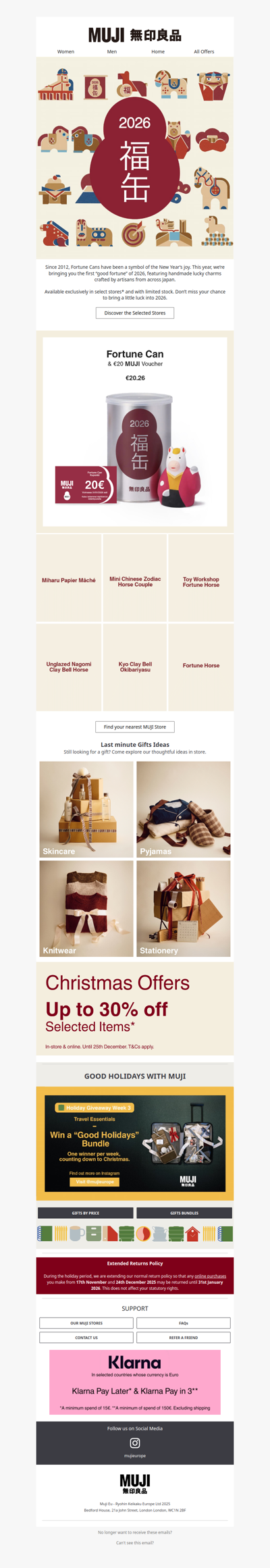 Discover the 2026 MUJI Fortune Can