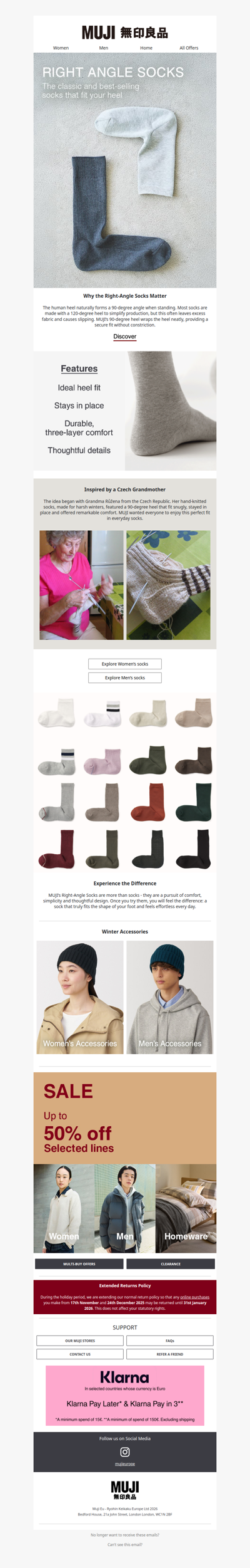 The iconic Right Angle Socks