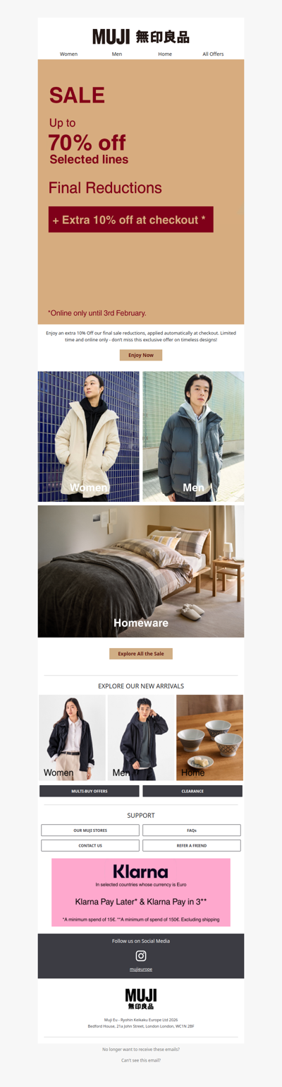 Online Only: Extra 10% Off our Final Sale