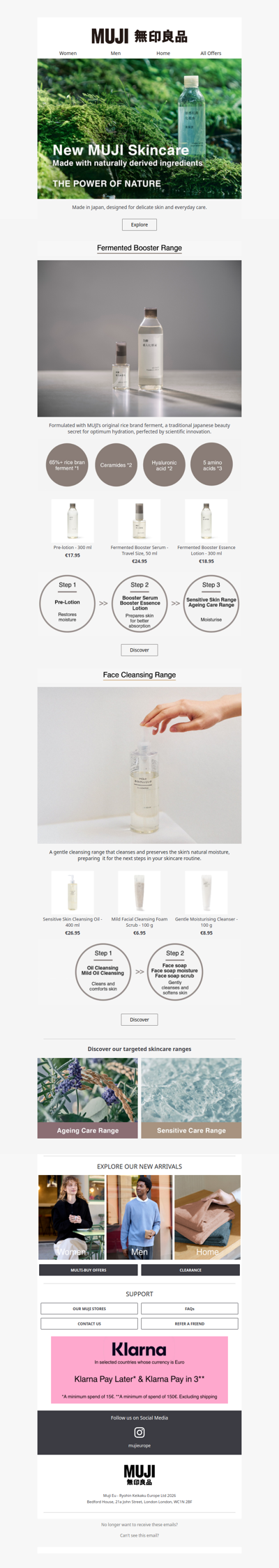 New MUJI Skincare: Fermented Booster and Face Cleansing