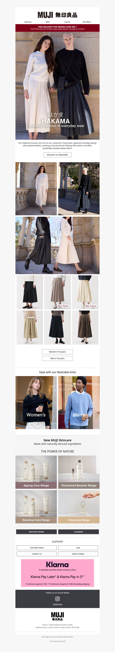 Last few days to enjoy Free Delivery for orders over 50€