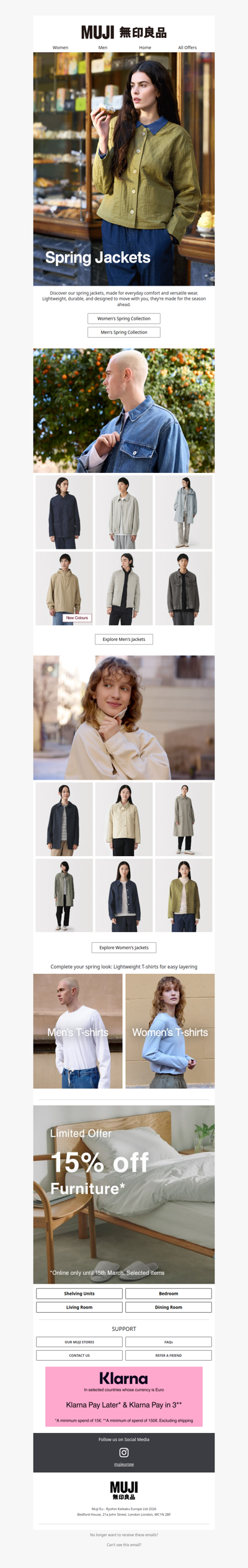 Last chance: 15% Off Furniture - Online only