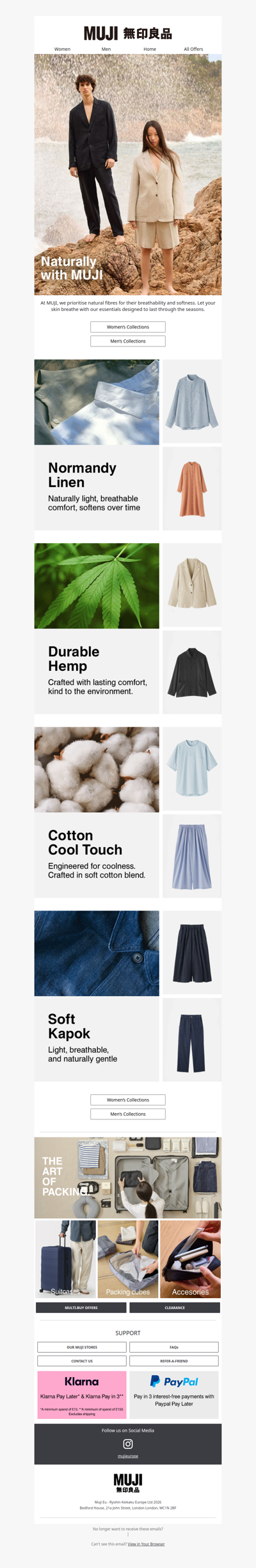 MUJI: The essence of natural fabrics