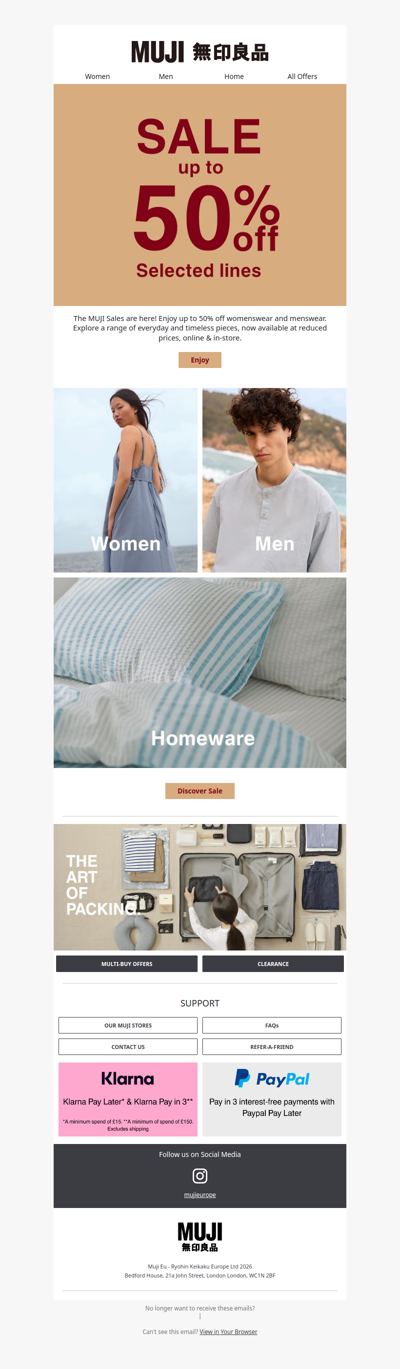 MUJI Sale starts now