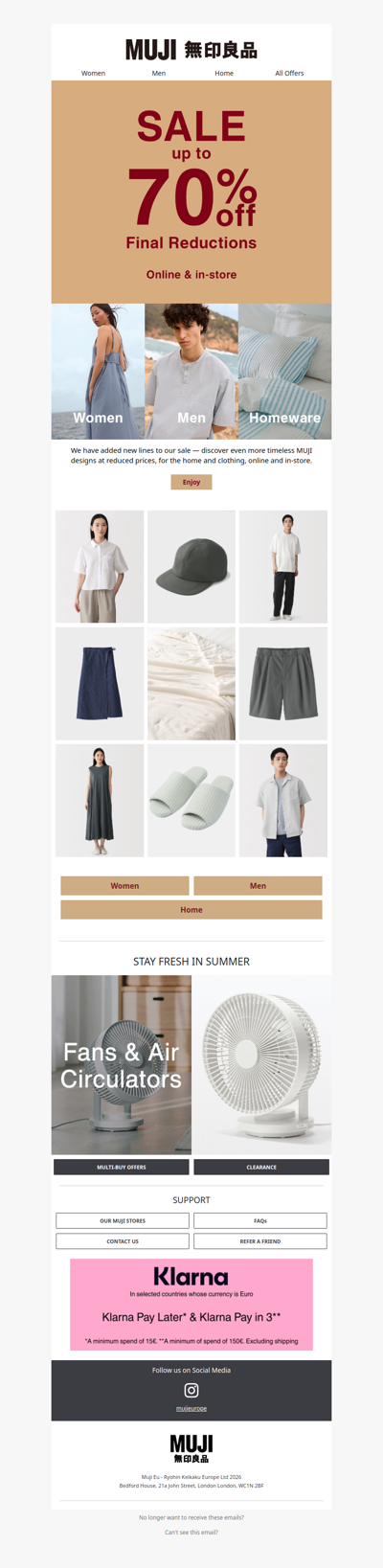 Sale: up to 70% off – Final Reductions