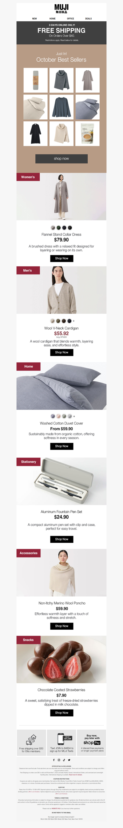 Free Shipping Over $40 on October Faves 🍂