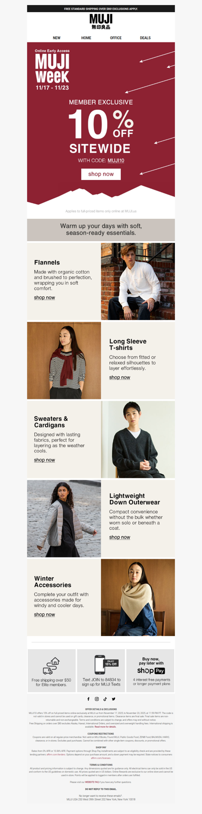 Unlock Early Online Access to MUJI Week! 😍