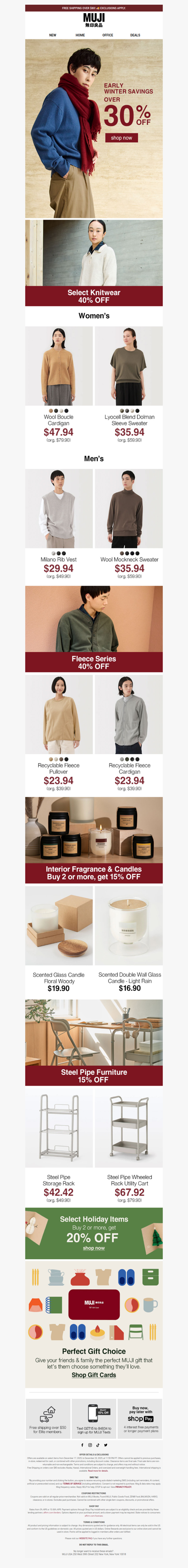 Over 30% OFF Early Winter Savings 🧣