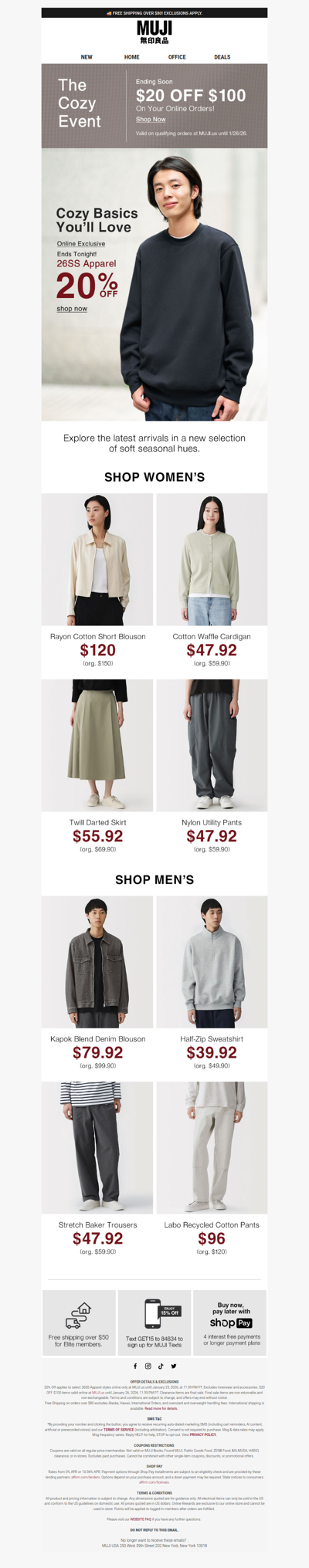 20% Off The Latest Cozy Drops!