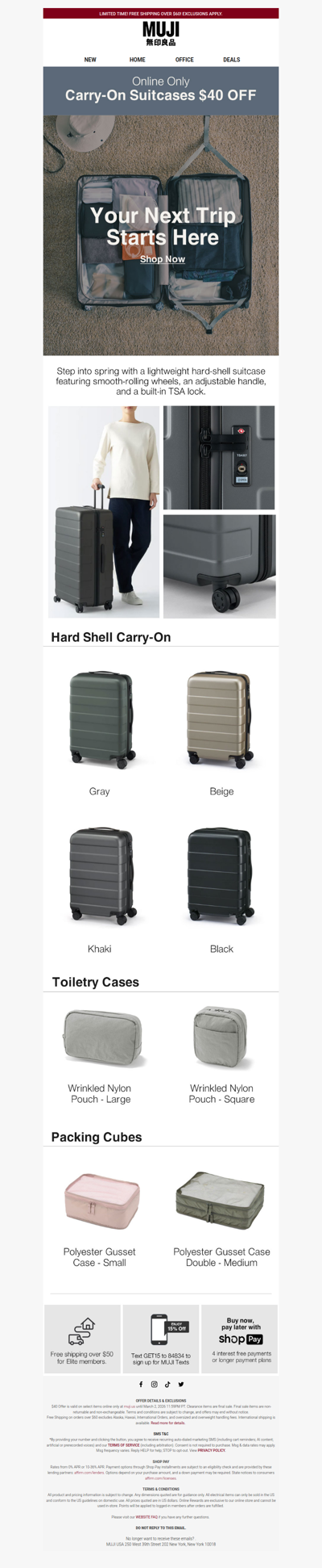 $40 OFF Your Perfect Suitcase: Online Only! 🧳