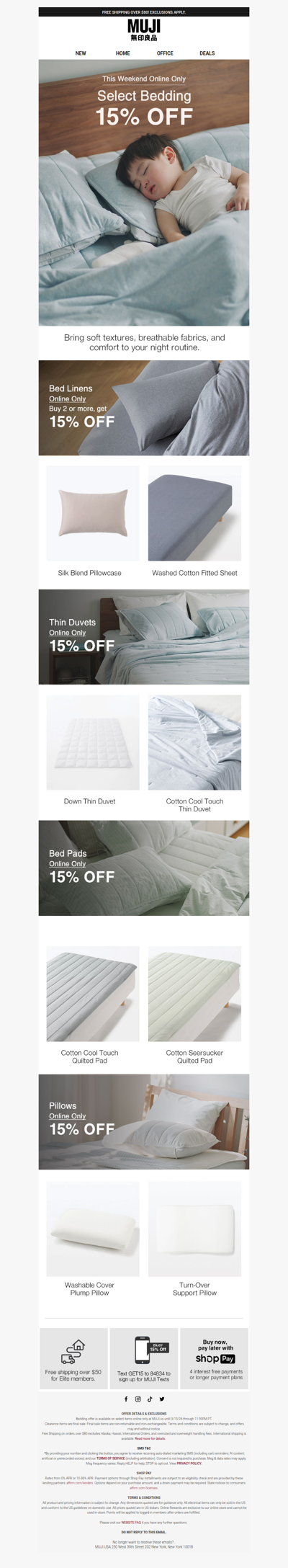 Take 15% Off Cozy Bedding 🌙