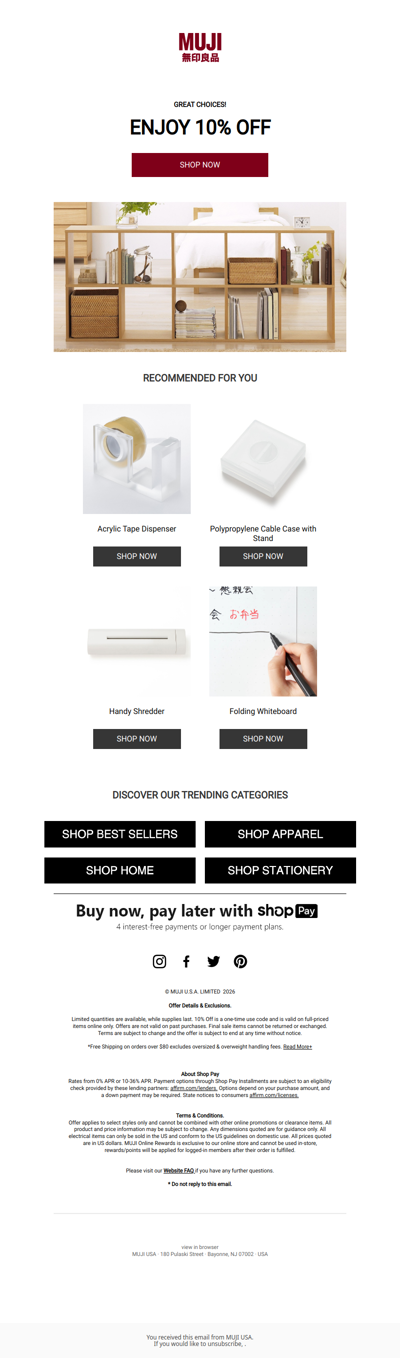 Your Pick, Now 10% Off