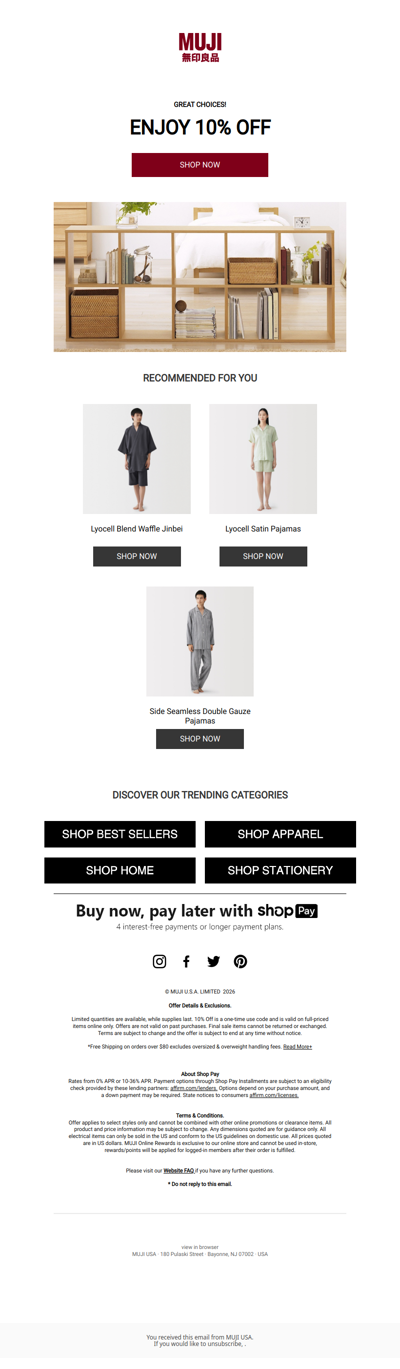 Your Pick, Now 10% Off