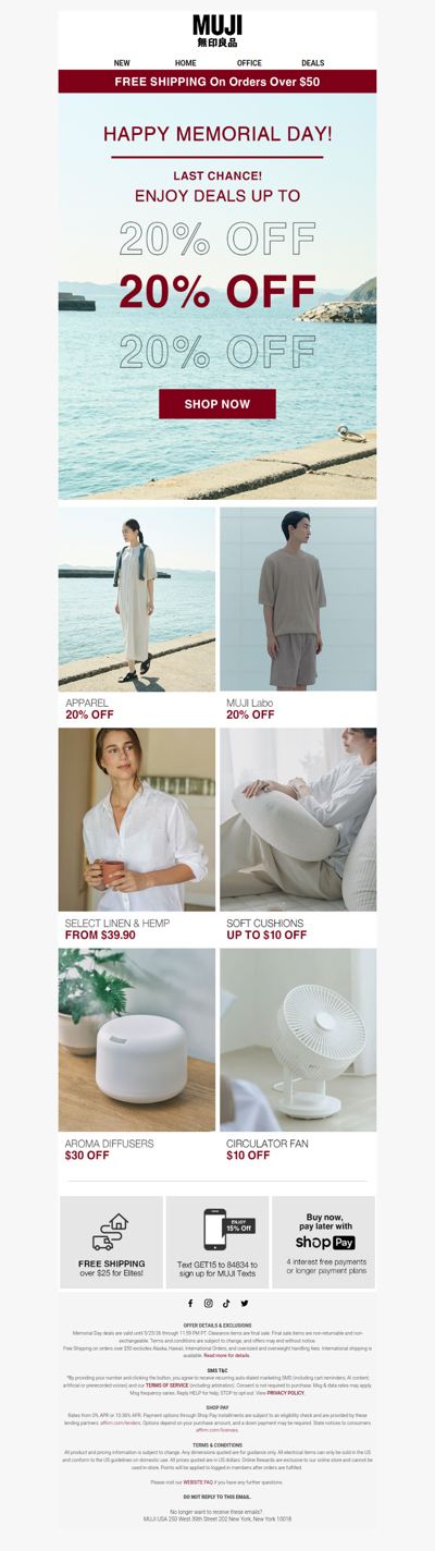 Don't Miss 20% OFF Memorial Day Deals! 🎆