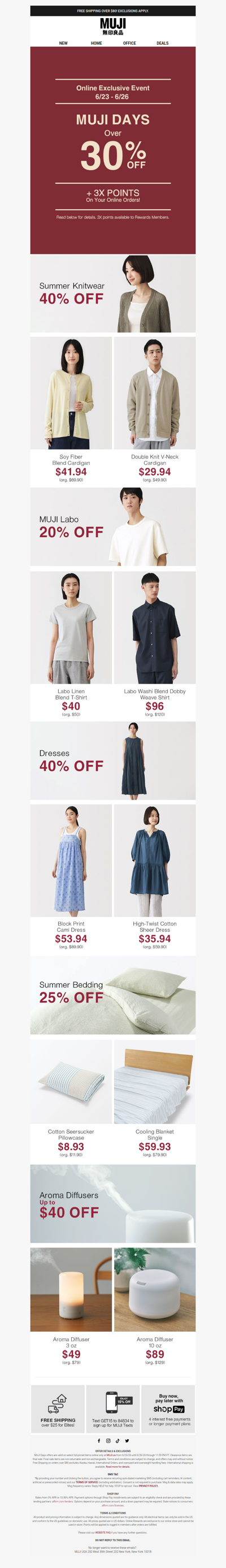 MUJI Days Is Back With Over 30% Off! 📣