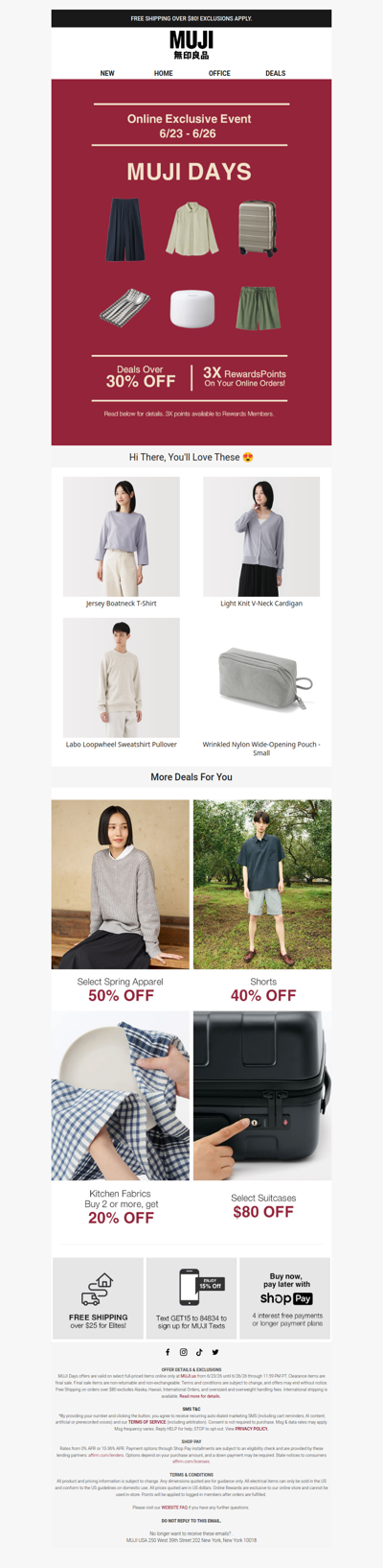 Don't Miss Your MUJI Days Savings! 🛍️