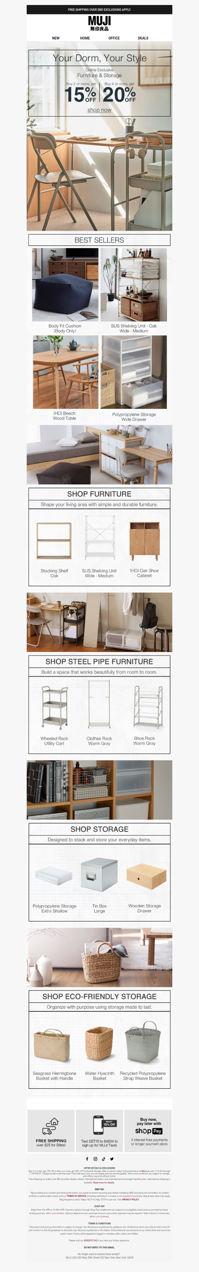 15% OFF Your Best Dorm Set-Up!