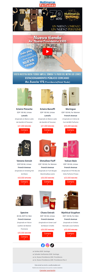 Año Nuevo con hasta 70% OFF en perfumes