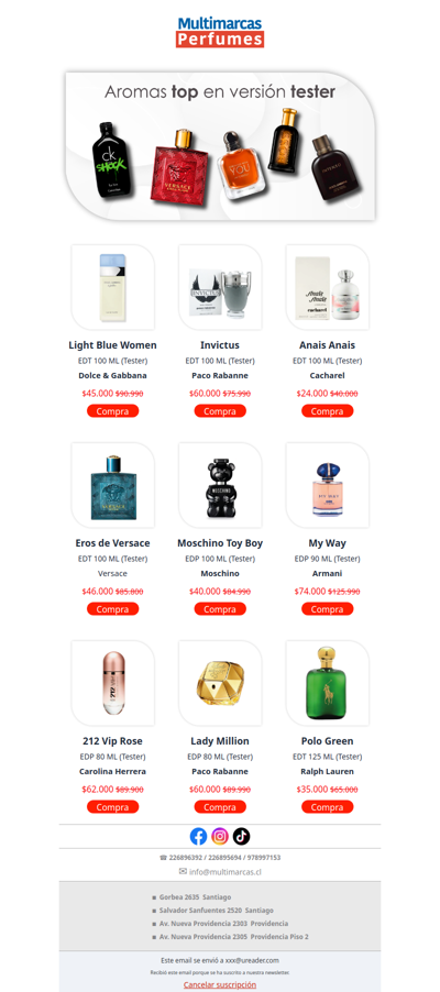 El mismo perfume, mucho menos precio 🛍️ Cómpralo hoy