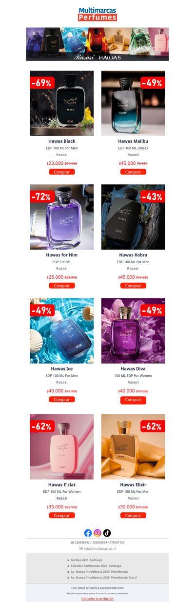 Hawas de Rasasi: el aroma intenso que todos buscan