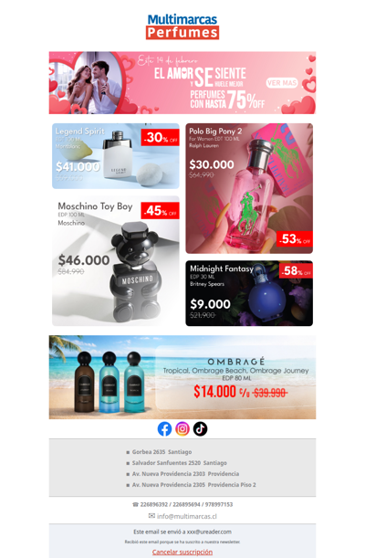 💘 Día del Amor: hasta 75% OFF en perfumes