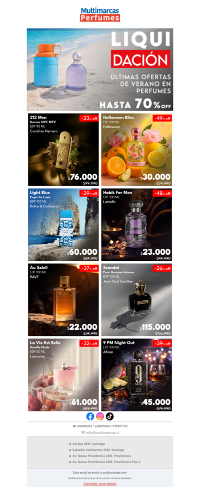Lo Más Nuevo en Fragancias Multimarcas, ¡A un Click!
