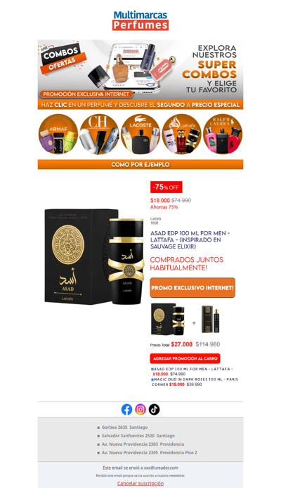 💥 Tu perfume puede venir con combo