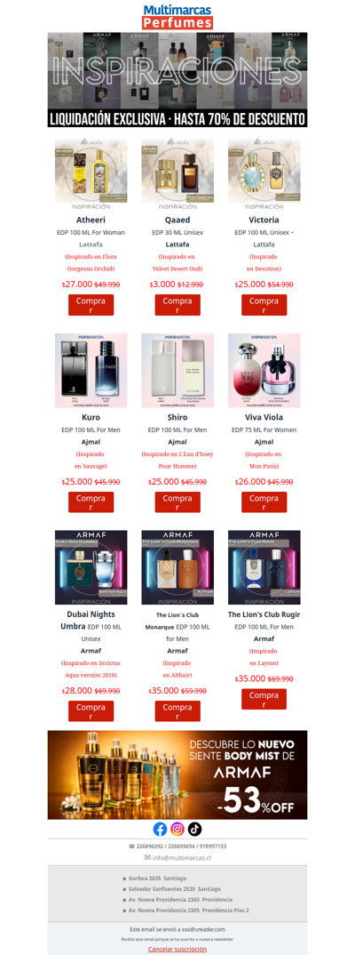 Inspírate. Destaca. A menor precio.