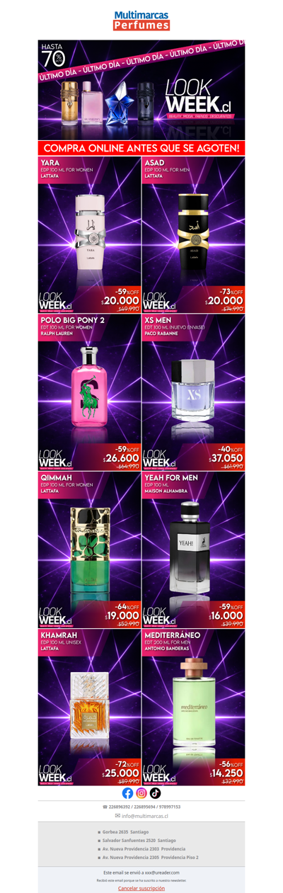 💣 Último día LOOK WEEK: precios que no vuelven